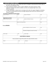 Form 400-00802M Medical Support Order - Vermont, Page 6