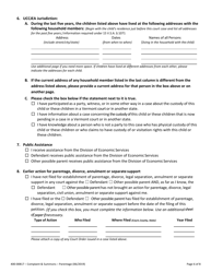 Form 400-00817 Summons and Verified Complaint to Establish Parentage and Related Obligations - Vermont, Page 6