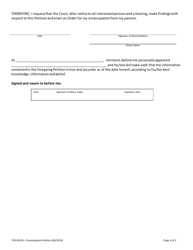 Form 700-00125 Emancipation Petition - Vermont, Page 4