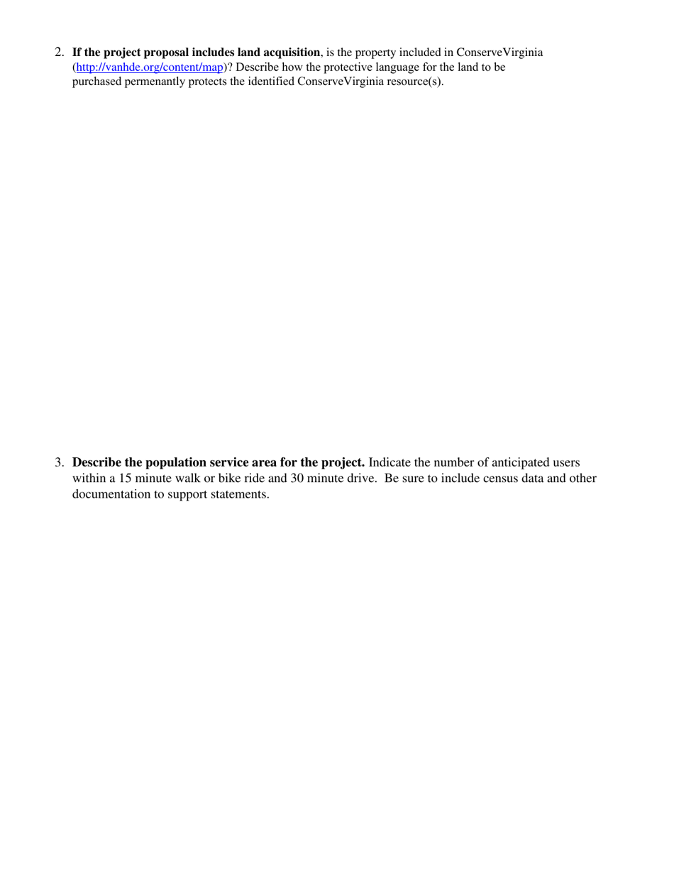 Form DCR199-195 Recreational Trails Program Application - Virginia, Page 3