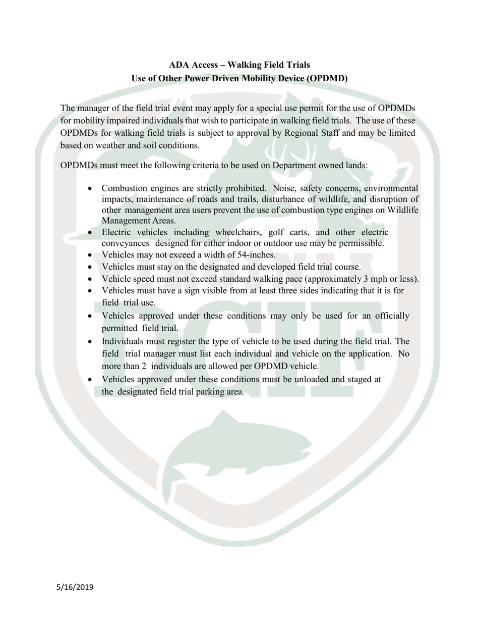 Application for Dog Field Trial Permit - Virginia, Page 6