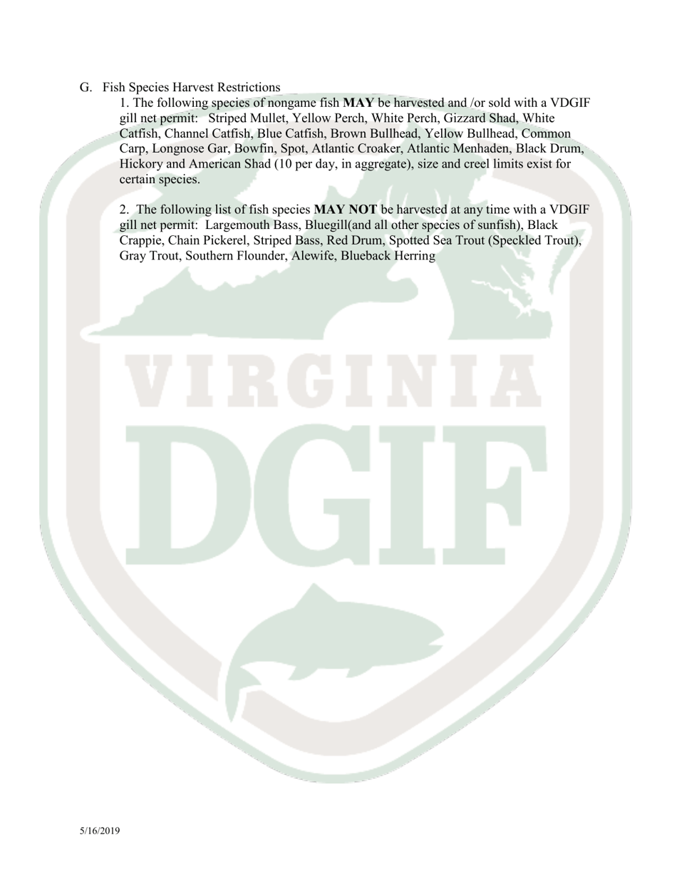 Application for Gill Net Permit (Back Bay and North Landing River Only) (15 - Gnet) - Virginia, Page 3