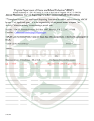 Application for Gill Net Permit (Back Bay and North Landing River Only) (15 - Gnet) - Virginia, Page 4