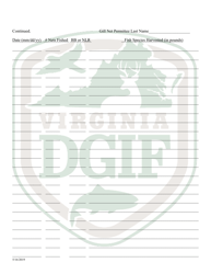 Application for Gill Net Permit (Back Bay and North Landing River Only) (15 - Gnet) - Virginia, Page 5