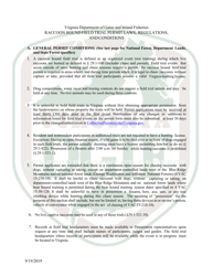 Application for Raccoon Hound Field Trial Permit - Virginia, Page 4