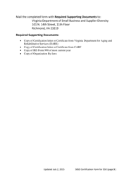 Virginia Employment Service Organization Certification Application - Virginia, Page 3