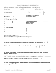 Alaska Native Corporation (Anc) Dbe Application - Virginia, Page 2