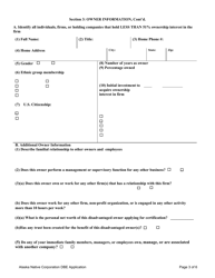 Alaska Native Corporation (Anc) Dbe Application - Virginia, Page 3