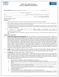 Ssbci Cash Collateral Program Borrower Application and Agreement - Virginia, Page 3