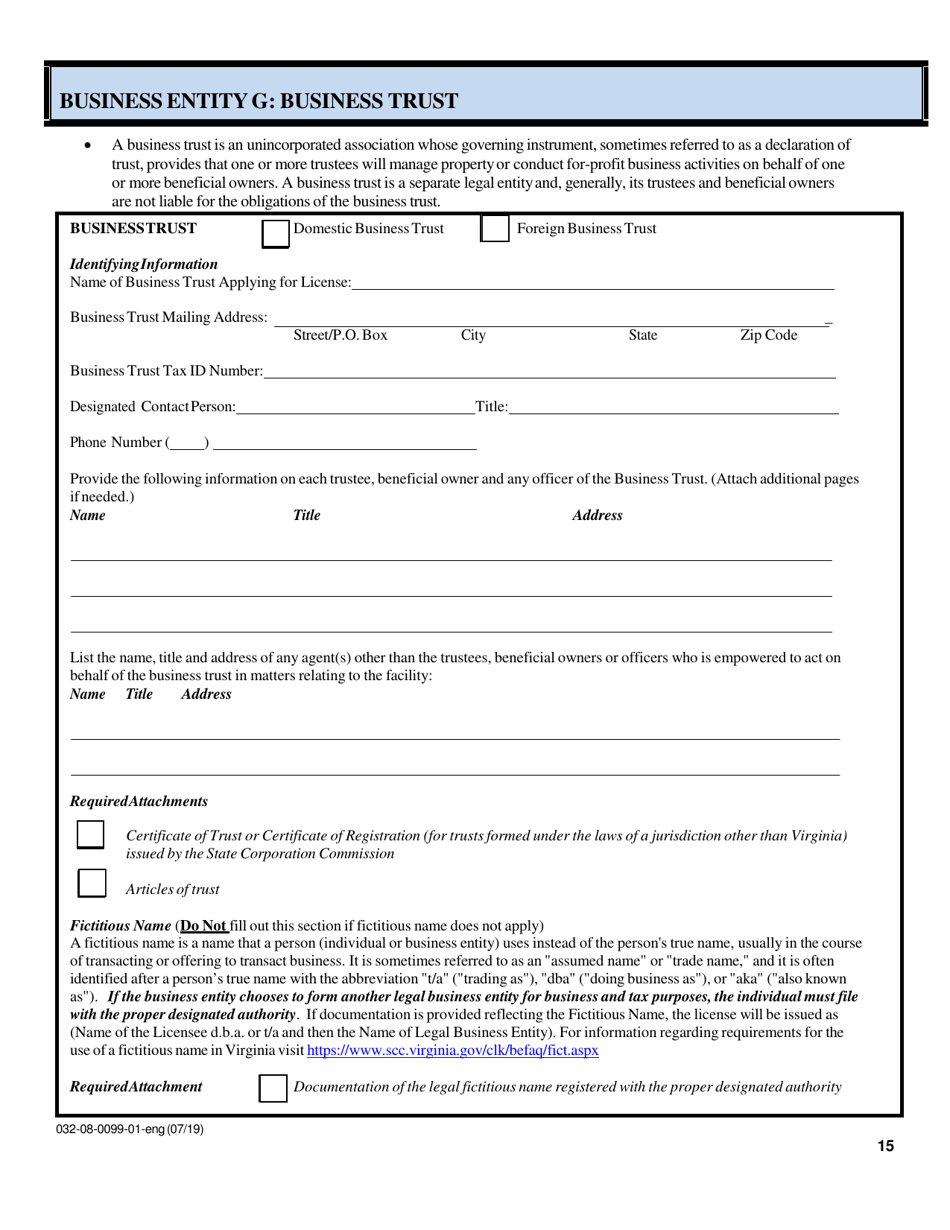 Form 032-08-0099-01 Renewal Application for a License to Operate a Childrens Residential Facility (Crf) - Virginia, Page 15