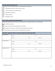 Form 032-08-0099-01 Renewal Application for a License to Operate a Children&#039;s Residential Facility (Crf) - Virginia, Page 3