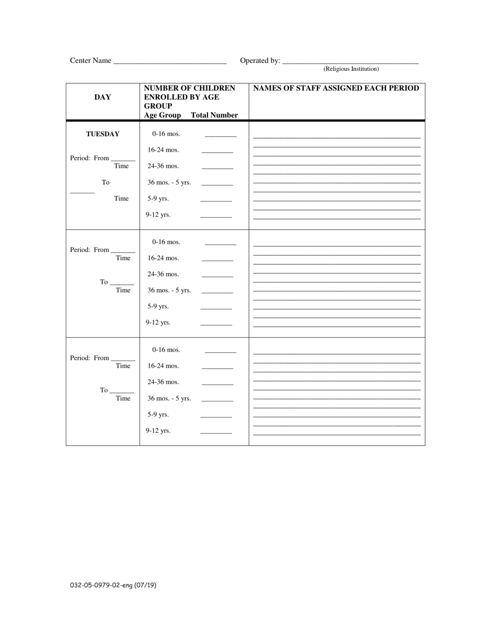 Form 032-05-0979-02 Staff-Child Ratio Information Sheet - Virginia, Page 3