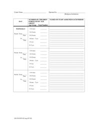 Form 032-05-0979-02 Staff-Child Ratio Information Sheet - Virginia, Page 4