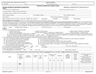 Form 032-03-0657-17 Cooling Assistance Application - Virginia