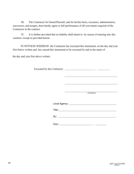 DOT Form 272-008A Local Agency Contract - Building Construction - Washington, Page 2