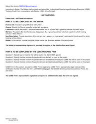 DOT Form 272-058 Underutilized Disadvantaged Business Enterprise (Udbe) Trucking Credit Form - Washington, Page 2