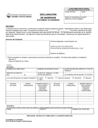 Document preview: DCYF Formulario 02-206 Declaracion De Ingresos - Washington (Spanish)