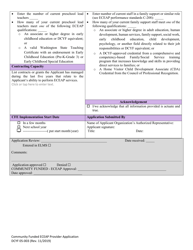 DCYF Form 05-003 Community Funded Eceap Provider Application - Washington, Page 3