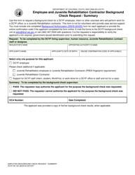 Document preview: DCYF Form 09-132 Employee and Juvenile Rehabilitation Contractor Background Check Request/Summary - Washington