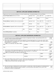 DCYF Form 09-165 Portable Background Check Application - Washington, Page 2