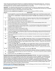 DCYF Form 09-653 Background Check Authorization - Washington, Page 3