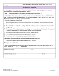 DCYF Form 10-043 Family Home Study - Washington, Page 10