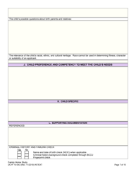 DCYF Form 10-043 Family Home Study - Washington, Page 7