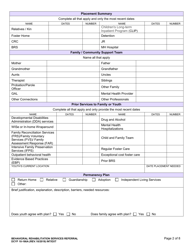 DCYF Form 10-166A Behavioral Rehabilitation Services (Brs) Referral - Washington, Page 2
