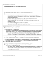 DCYF Formulario 15-895 Formulario De Planificacion De Cuidado Infantil Nocturno (Programas De Hogares Familiares Y Centros) - Washington (Spanish), Page 2