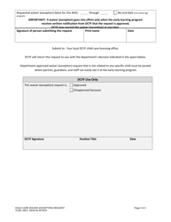 DCYF Form 15-961 Child Care Waiver (Exception) Request - Washington, Page 2