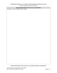 DCYF Form 15-967 Child Care Health Consultant on-Site Report - Washington (Somali), Page 2
