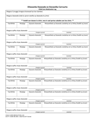 Document preview: DCYF Form 15-969 Child Care Medication Log - Washington (Somali)