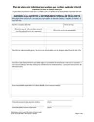 DCYF Formulario 15-970 Plan De Atencion Individual Para Ninos Que Reciben Cuidado Infantil - Washington (Spanish), Page 3