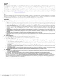 DCYF Form 23-032 In-state Child Abuse and Neglect Founded Findings Request - Washington, Page 2