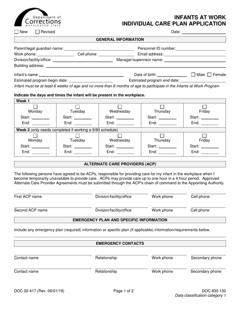 Form DOC02-417  Printable Pdf