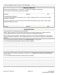 Form DOC03-417IT Position Review Request - Information Technology - Washington, Page 4