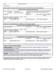Form DOC03-511 Position Description - Information Technology - Washington, Page 4