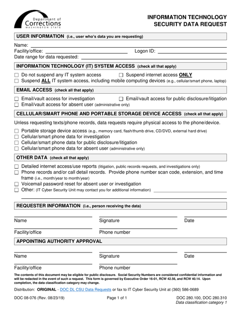 Form DOC08-076  Printable Pdf