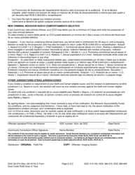 Form DOC09-274 Offender Notification of Department Violation Process - Washington (English/Spanish), Page 2