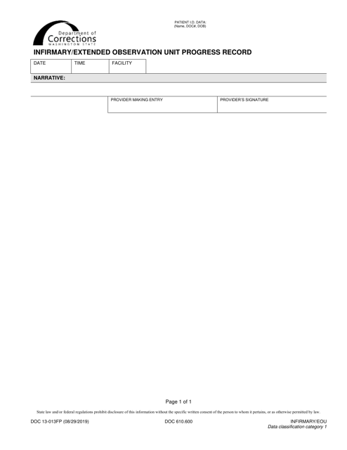 Form DOC13-013FP  Printable Pdf