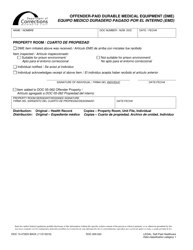 Form DOC13-472 Offender-Paid Durable Medical Equipment (Dme) - Washington (English/Spanish), Page 2