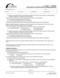 Form DOC13-502 14-day/180-day Involuntary Antipsychotic Hearing Minutes - Washington, Page 3