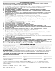 Form DOC14-066 Substance Use Disorder Program Disclosure and Signature Authentication - Washington, Page 2