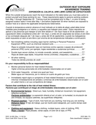 Form DOC16-352 Outdoor Heat Exposure Awareness Training - Washington (English/Spanish)