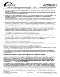 Form DOC20-073 Standard Rules - Washington (English/Spanish)
