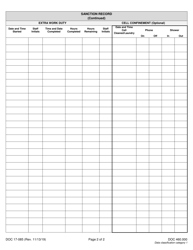 Form DOC17-085 Sanction Notification - Washington, Page 2