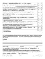 Form DOC21-414 Extended Family Visit (Efv) Application - Washington (English/Spanish), Page 2
