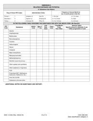 Form DOC14-040 Substance Use Disorder Assessment - Washington, Page 10