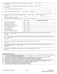 Form DOC14-040 Substance Use Disorder Assessment - Washington, Page 12