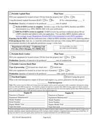 ECY Form 070-407 Notification Form: Portable Sources and Non-road Engines - Washington, Page 2